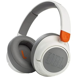 JBL Jr460NC Wireless Over-Ear Noise Cancelling Kids Headphones - White
