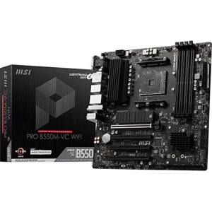 MSI PRO B550M-VC WiFi ProSeries Motherboard (AMD AM4, DDR4, PCIe 4.0, SATA